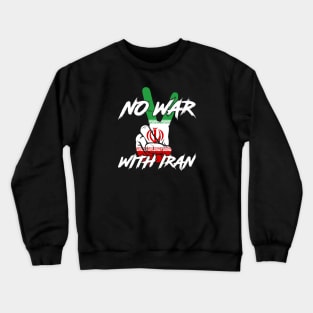 No War With Iran Peace Sign Crewneck Sweatshirt